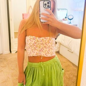 free people floral crop top